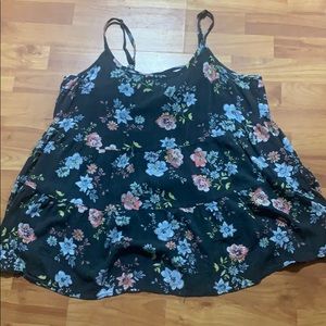 Torrid spaghetti strap floral blouse size 0